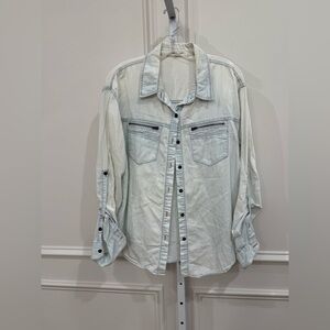Life In Progress Chambray Button-Down Shirt